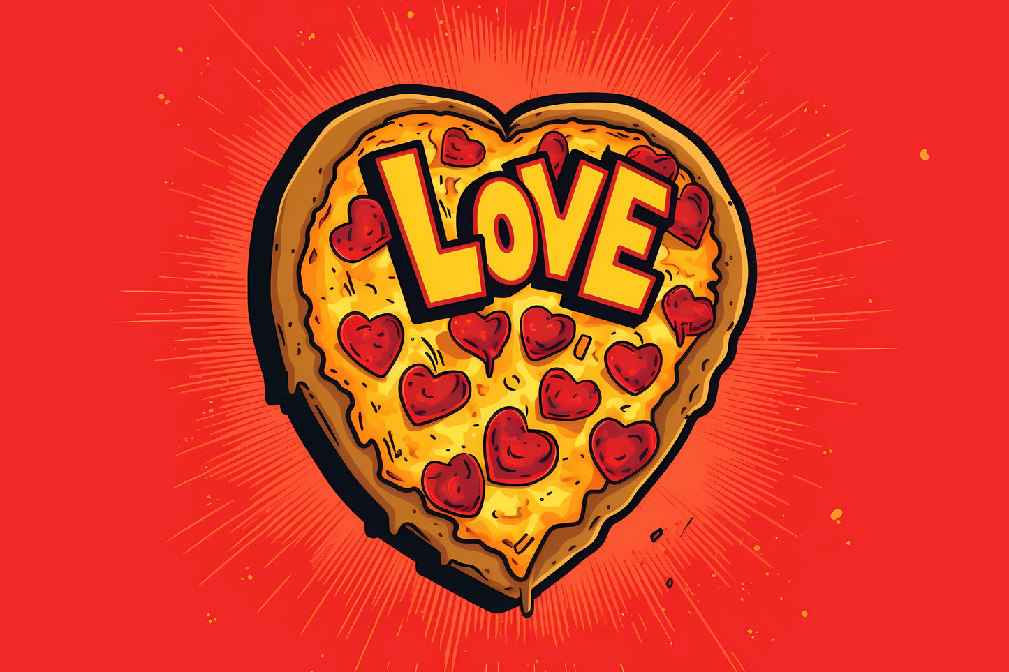 Amore per la pizza -tela